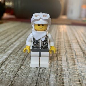 Lego City Pilot Mini figure with Helmet, goggles and scarf ~ EUC